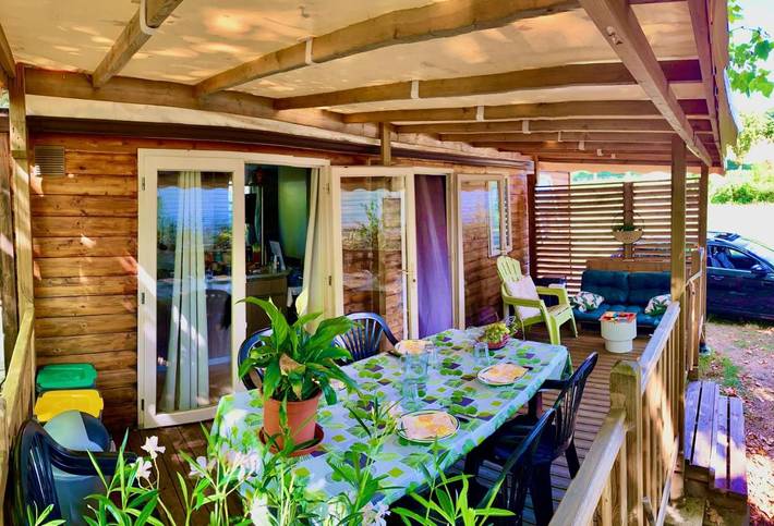 Maison de vacances pour 8 personnes, avec Terrasse ainsi que Jardin et Piscine