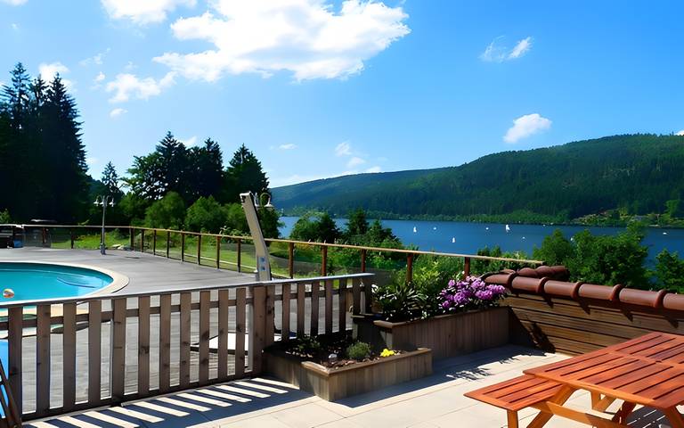 Monolocale intero, Chalet sul Lago con Vista Mozzafiato e Terrazza Esclusiva per 4 Persone in Lago di Gérardmer, Gérardmer