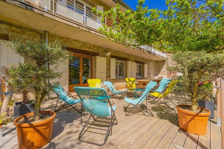 Maison de vacances pour 16 personnes, avec vue ainsi que sauna et jardin