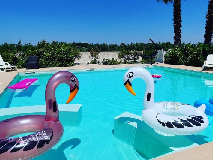 Hôtel pour 2 personnes, avec bassin pour enfant ainsi que jardin et piscine, adapté aux familles