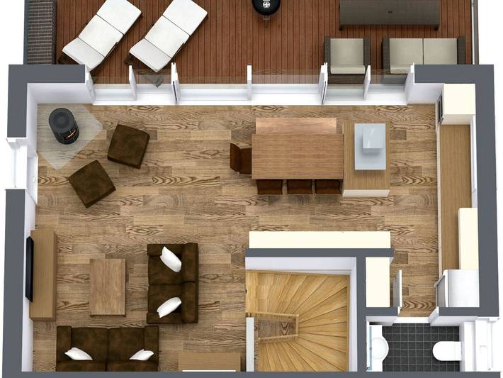 Boot für 4 Personen, mit Balkon und Seeblick sowie Sauna und Ausblick am Greifswalder Bodden - 2