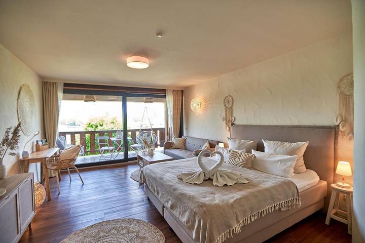 Hotel für 3 Personen, mit Balkon und Terrasse sowie Garten und Sauna