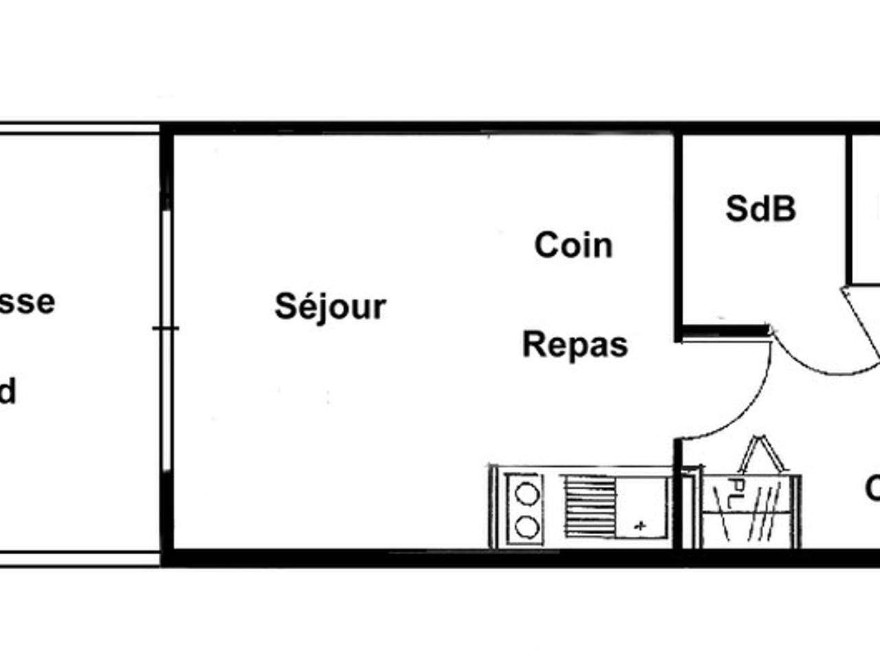 Estudio entero, Estudio Cabina Les Saisies, 4 pers, Terraza sur in Les Saisies, Albertville region