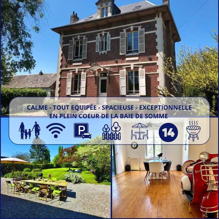 Location de vacances pour 14 personnes, avec jardin à Sailly-Flibeaucourt