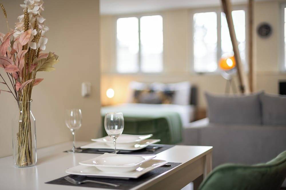 Eden 2 - Suite-Studio nah Messe/Rhein, Küche in Krefeld, Niederrhein