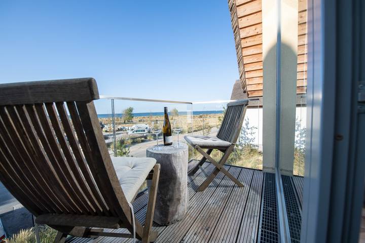 Strandhaus für 6 Personen, mit Ausblick und Sauna sowie Balkon in Heiligenhafen