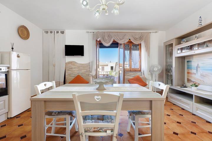 Holiday Home 'La Perla Bianca' with Sea View, Balcony, and Air Conditioning in Lu Bagnu, Castelsardo