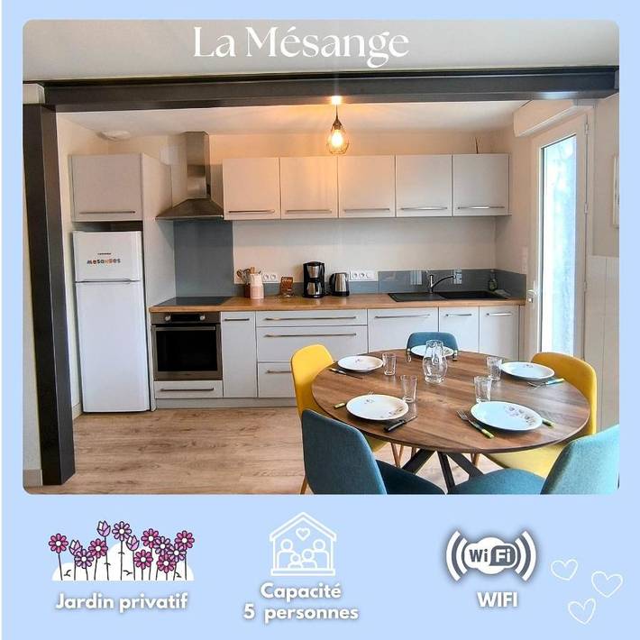 Location de vacances pour 5 personnes, avec Terrasse et Jardin dans La Chapelle-Largeau