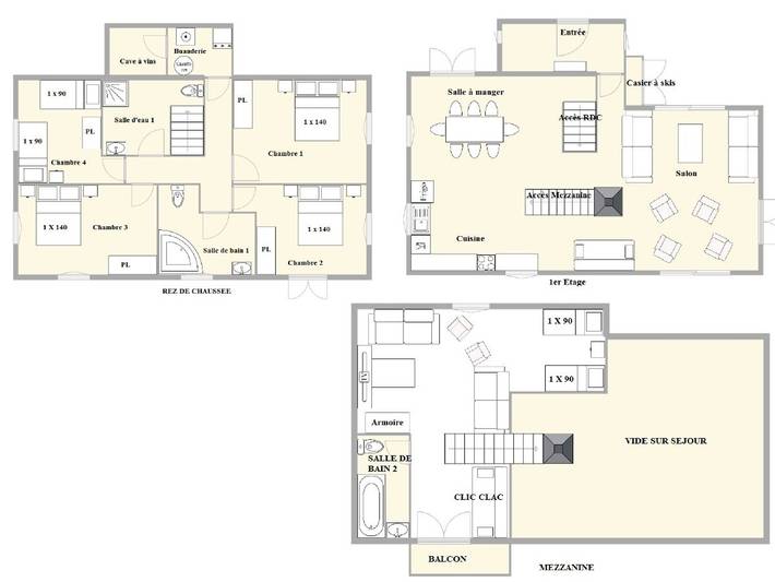 Chalet für 12 Personen, mit Terrasse in Savoie - 3