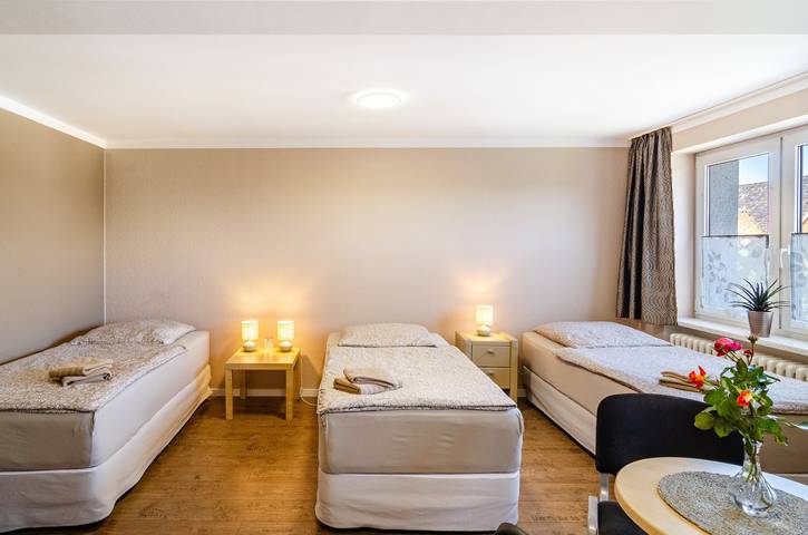 Ganze Wohnung, Ferienhaus "Alte Gärtnerei" Ferienwohnung Veronika mit Gemeinschaftsgarten und Wi-Fi in Leinefelde-Worbis, Region Eichsfeld