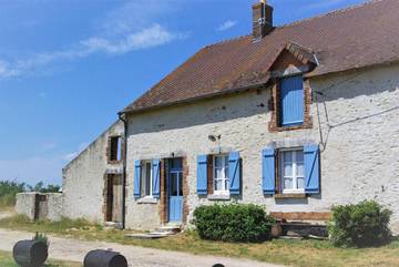 Gîte pour 5 personnes, avec vue ainsi que vue sur le lac et jardin, animaux acceptés à Migné