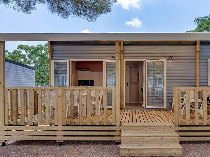 Camping Lou Pignada - Mobilheim 4 personen - Mobilheim | Comfort | 2 Zi. | 4 Pers. | Erhöhte Terrasse | Klim. in Ondres, Côte d’Argent