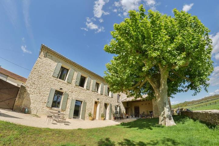 Chambre d’hôte pour 2 personnes, avec Terrasse et Jardin ainsi que Piscine et Vue