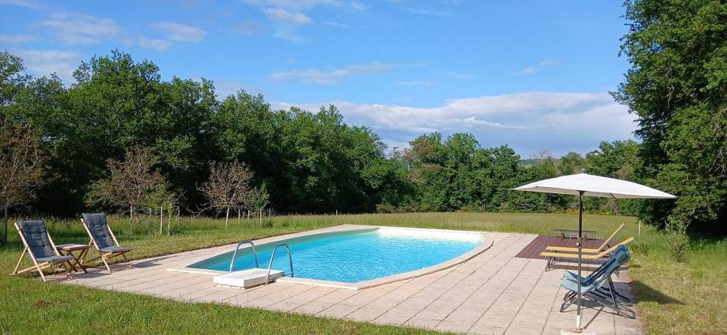 Maison de vacances pour 6 personnes, avec vue ainsi que jardin et piscine, animaux acceptés