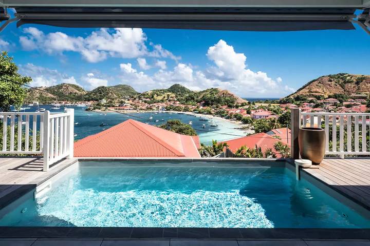 Strandhaus für 4 Personen, mit Ausblick und Pool sowie Garten in der Karibik