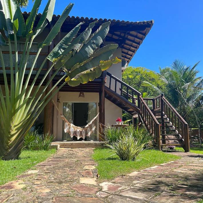 Casas e apartamentos de temporada para 4 pessoas, com vista e terraço e ainda jardim and piscina em Maraú