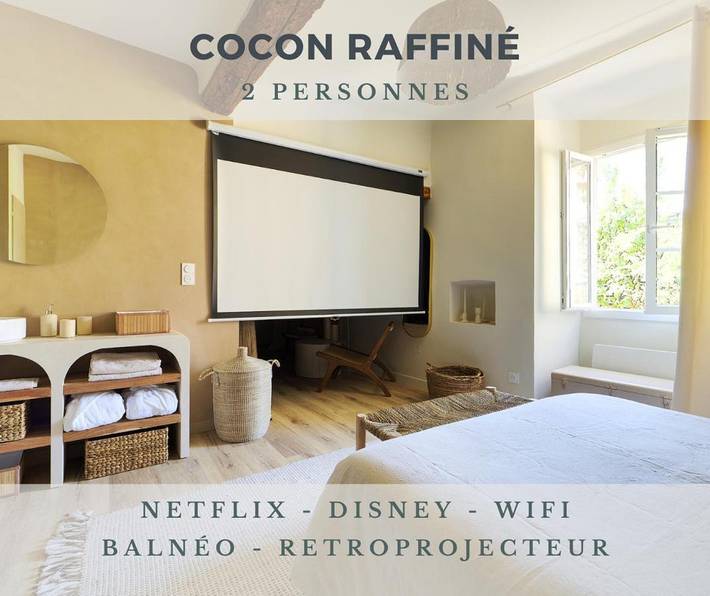 Gîte pour 2 personnes, avec Balcon ainsi que Jacuzzi et Terrasse à Varages