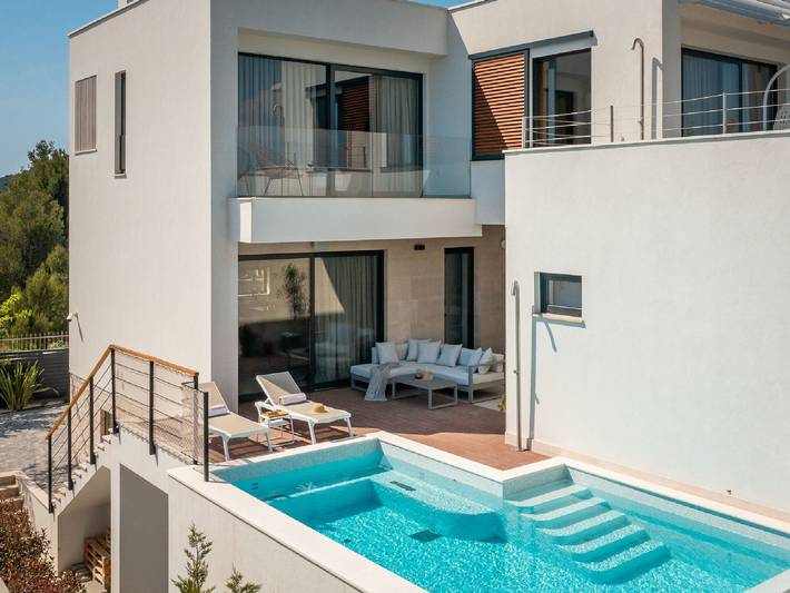 Villa pour 10 personnes, avec sauna ainsi que vue sur l’océan et balcon à Tisno - 3