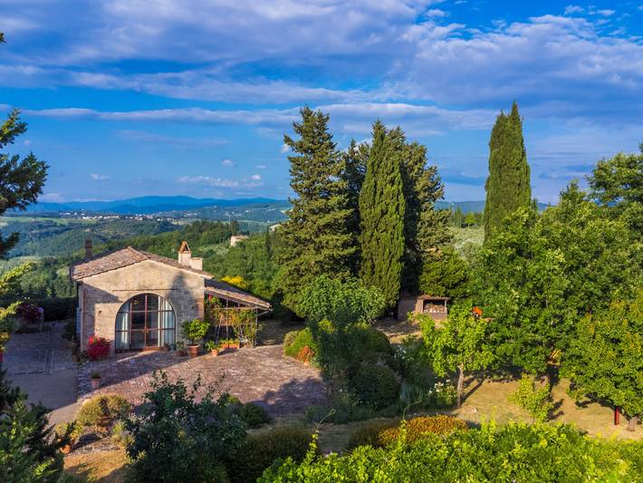Casa vacanza per 3 persone, con panorama e giardino in Tavarnelle Val di Pesa