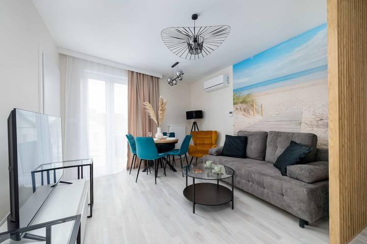 Apartament wakacyjny dla 5 osób, z Ogród w Niechorze