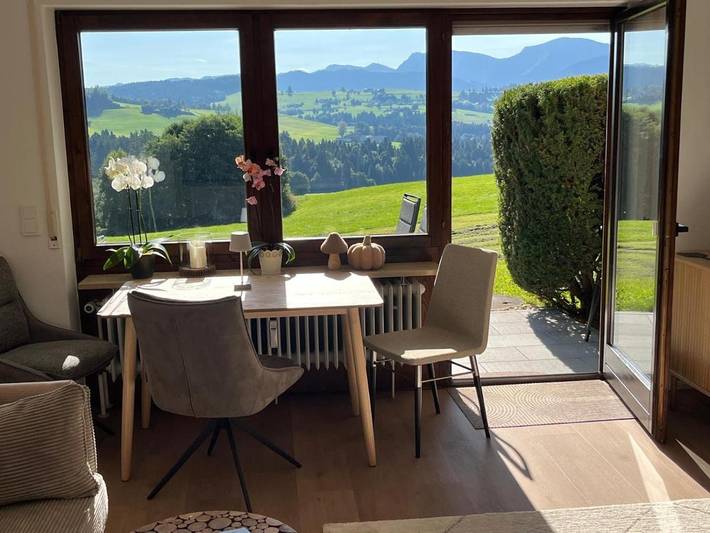 Ferienwohnung für 3 Personen, mit Garten und Ausblick in Oberreute