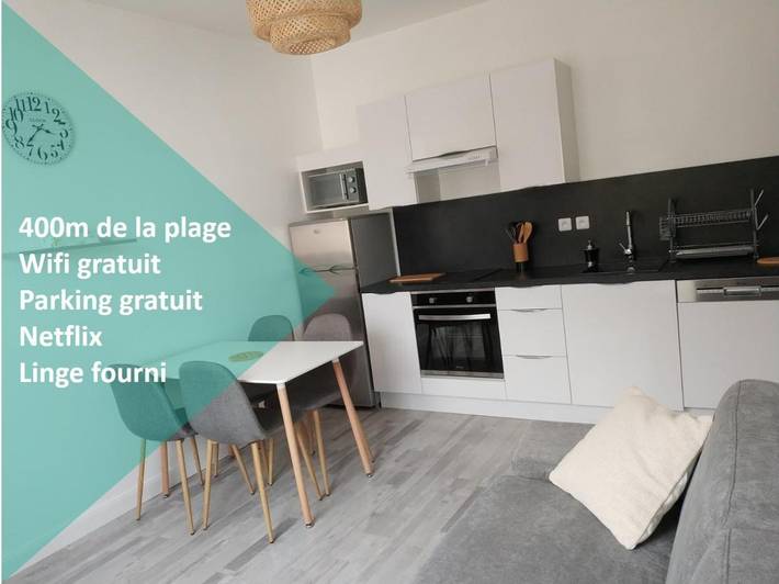 Gîte pour 4 personnes, avec terrasse, animaux acceptés dans Plage du Veillon