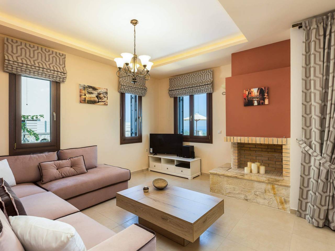 Family Villa Privater Pool Grillplatz Meerblick in Mesi, Rethymno e dintorni