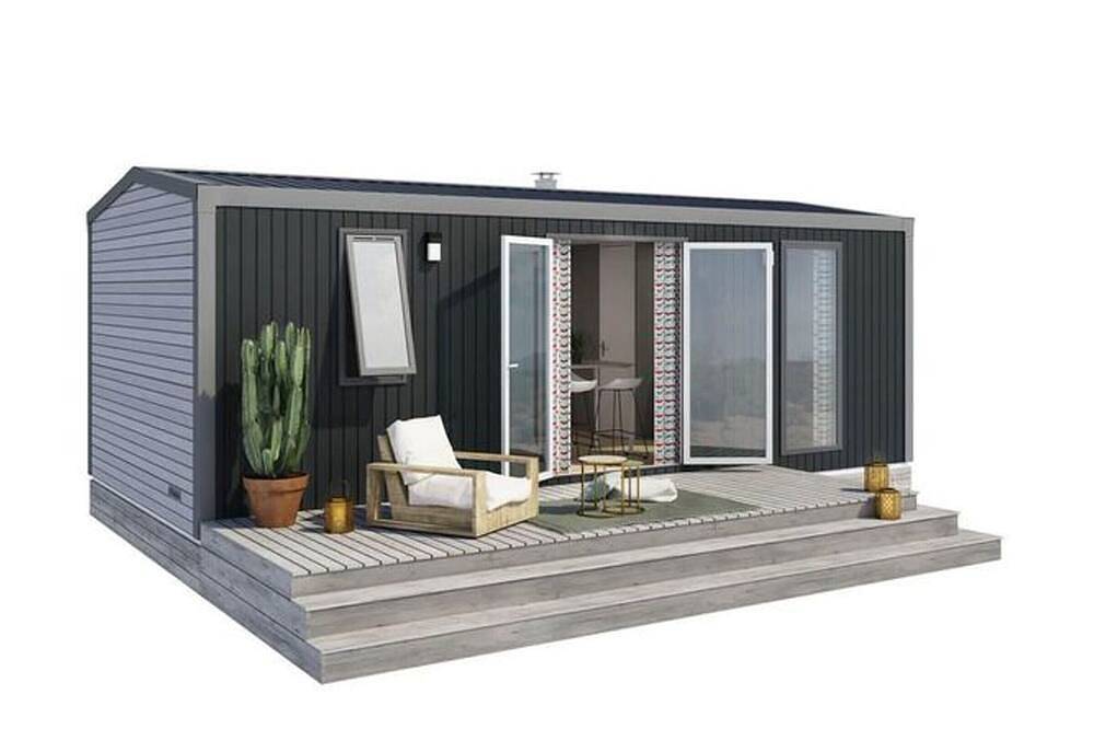 Casa móvil con Terraza - 2 Habitaciones, Hasta 5 Pers. in Salles-Curan, Lago de Pareloup