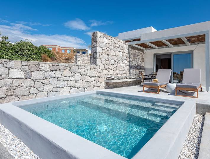 Location de vacances pour 4 personnes, avec terrasse et vue sur l’océan dans Milos - 2