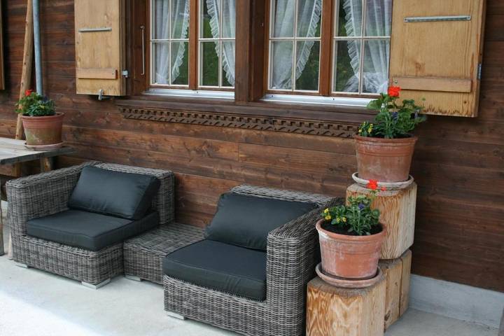 Ferienwohnung für 4 Personen, mit Balkon und Terrasse sowie Garten in Diemtigen
