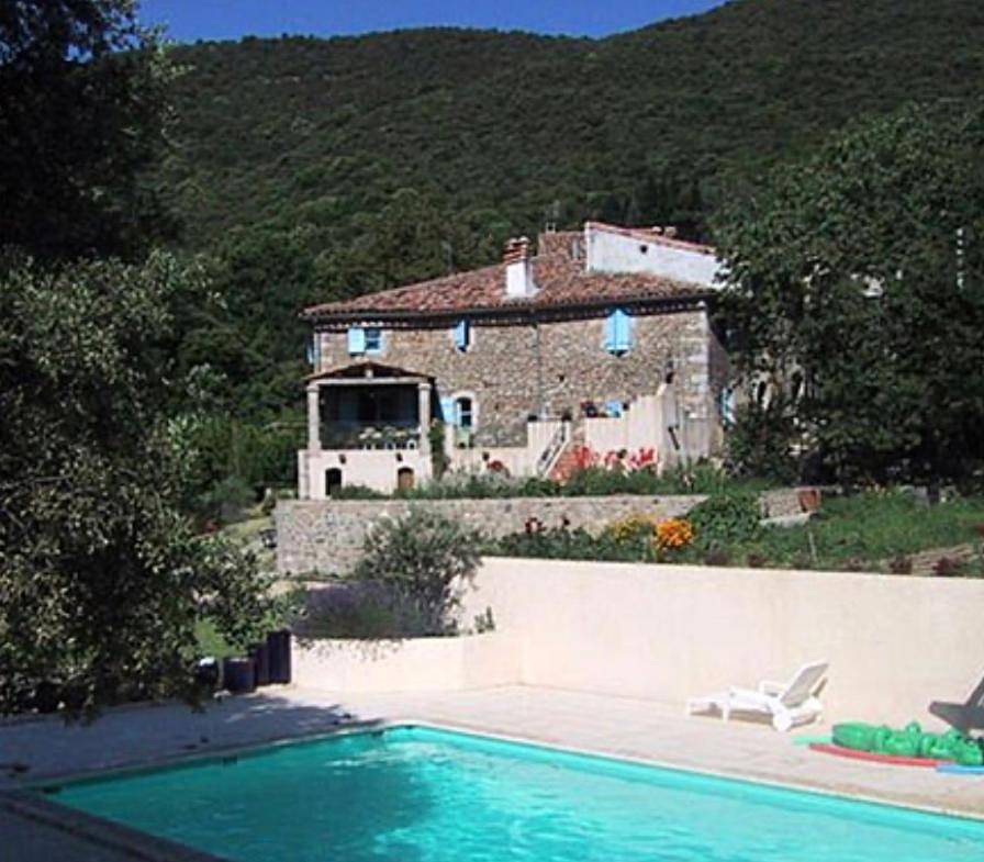 Double Room with Pool View in Saint-Jean-du-Gard, Parc national des Cévennes