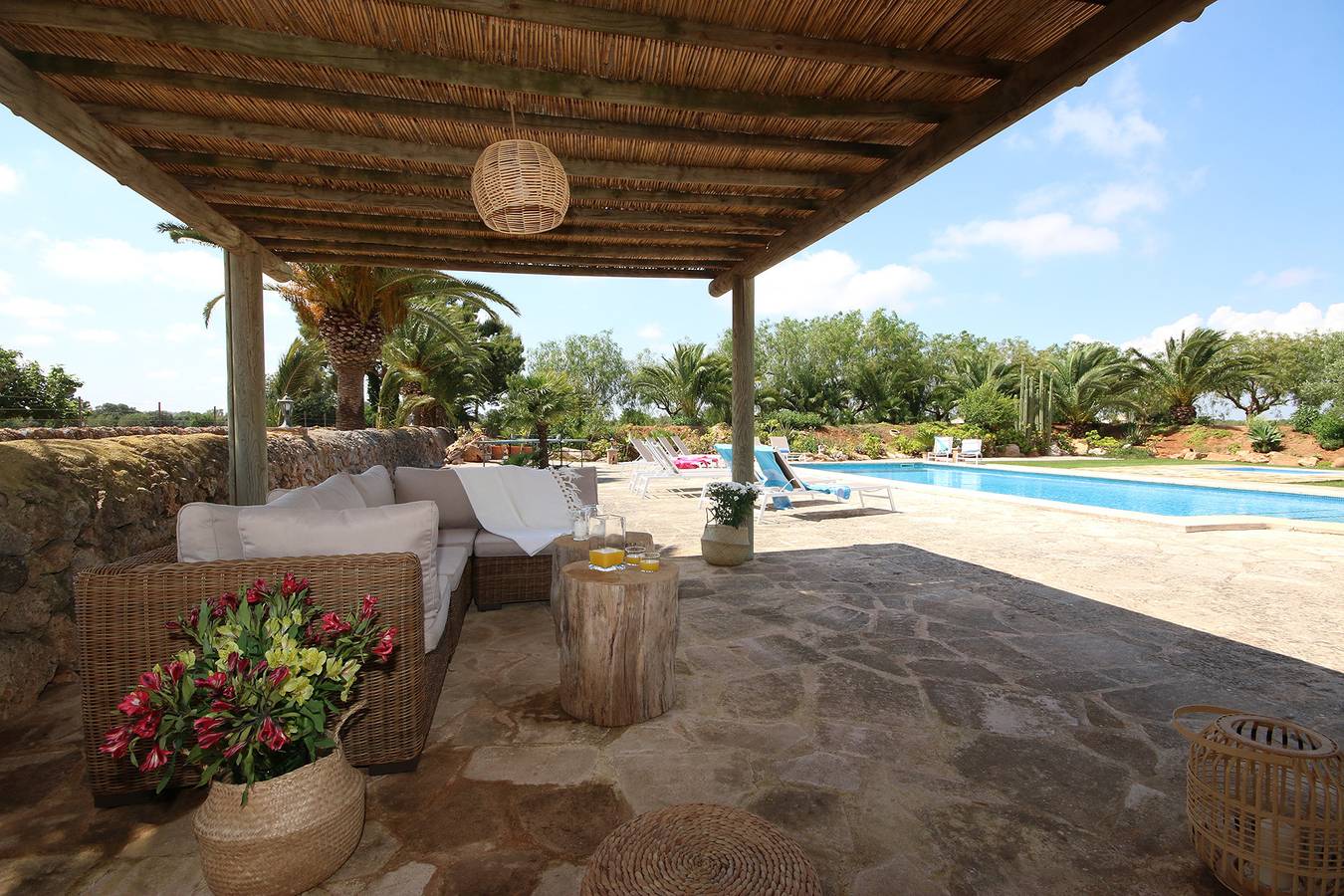 Casa de campo 'Son Rossinyol' con vistas a la montaña, piscina privada y Wi-Fi in Campos, Mallorca Sur