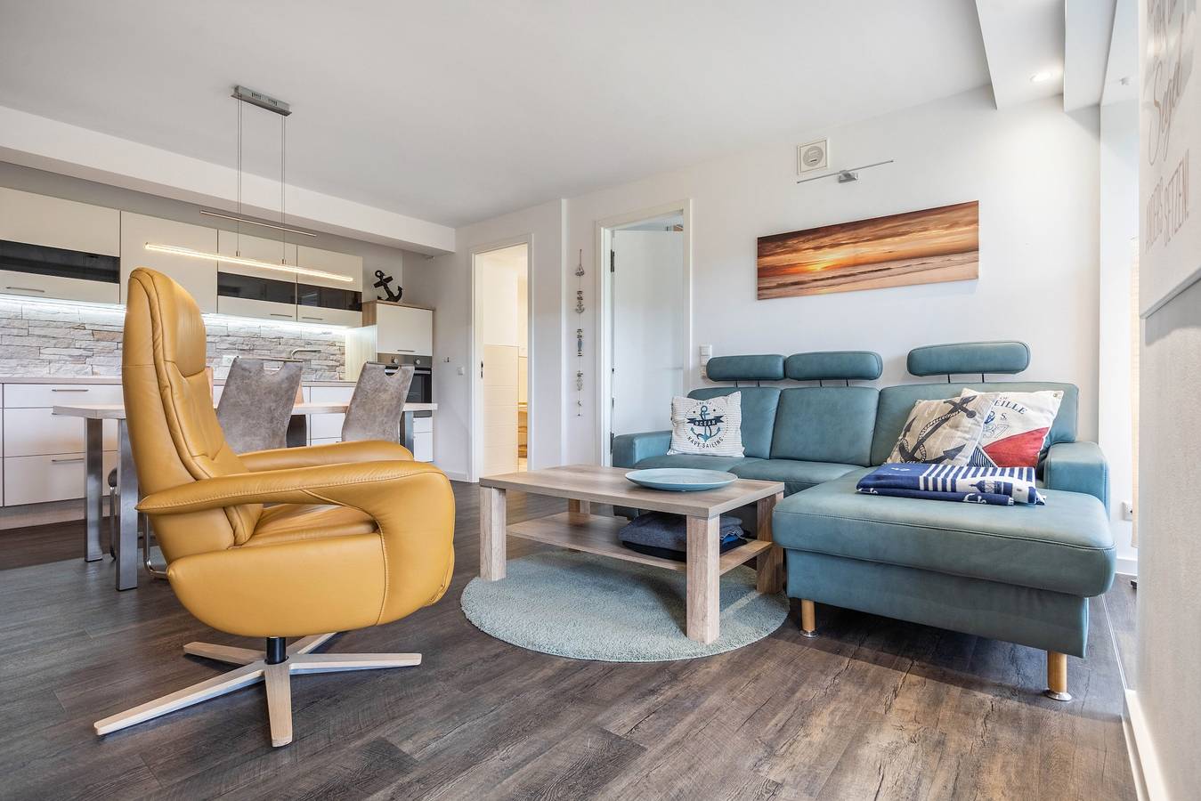 Ganze Wohnung, Apartment „Ankerplatz Am Südstrand“ mit Meerblick, Balkon und Wlan in Strand Prora, Binz