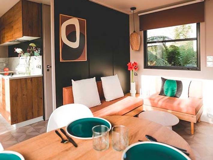 Camping Au Vert de l'Authie - Mobilheim 4 personen - Cottage Premium - 2 Zimmer in Beauvoir-Wavans, Arras und Umgebung