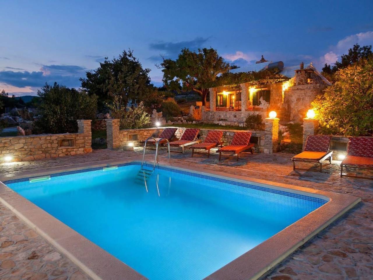 Ranch Visoka in Selca mit Panoramablick aufs Meer in Selca, Povlija, Selca und Sumartin