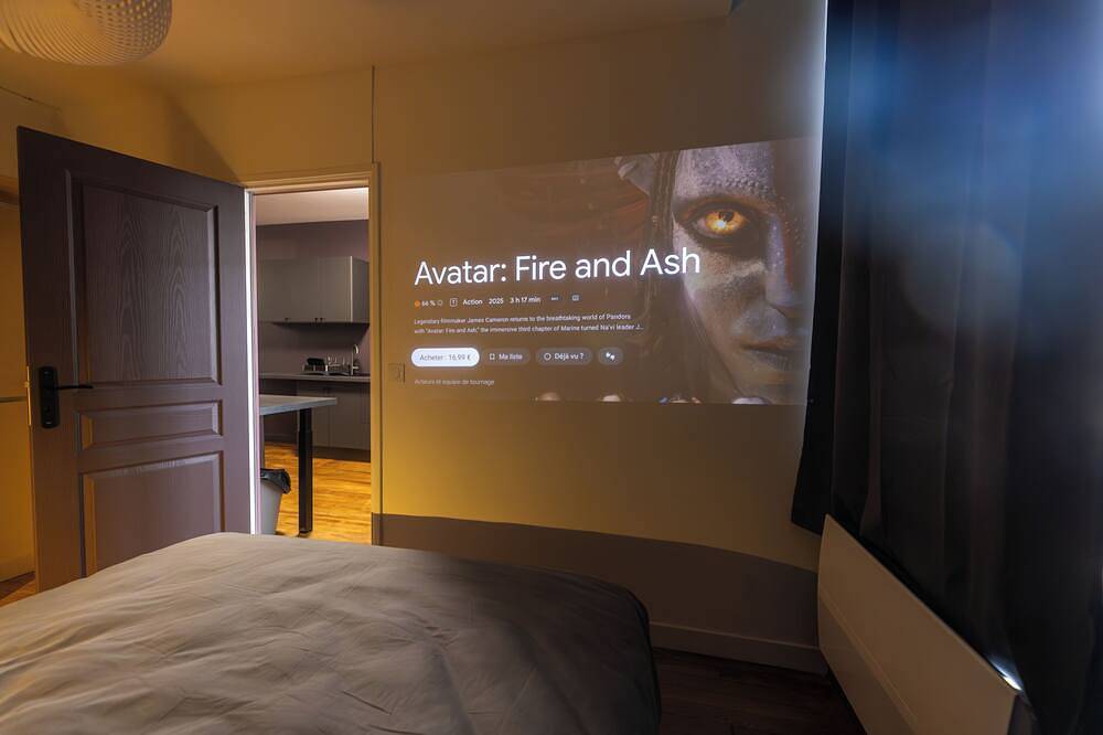 Ganze Wohnung, L'Écrin Pourpre - Private Cinema - Video projector - Hypercentre- Wifi in Angoulême, Charente