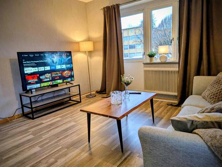 Lägenhet för 5 Personer, med Balkong samt Terass och Trädgård och Utsikt i Katrineholm