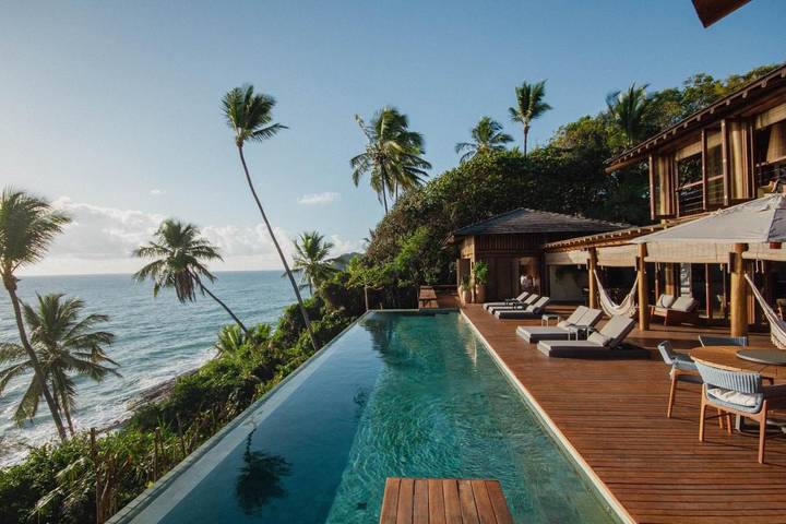 Villa para 10 pessoas, com terraço e piscina e ainda vista em Itacaré