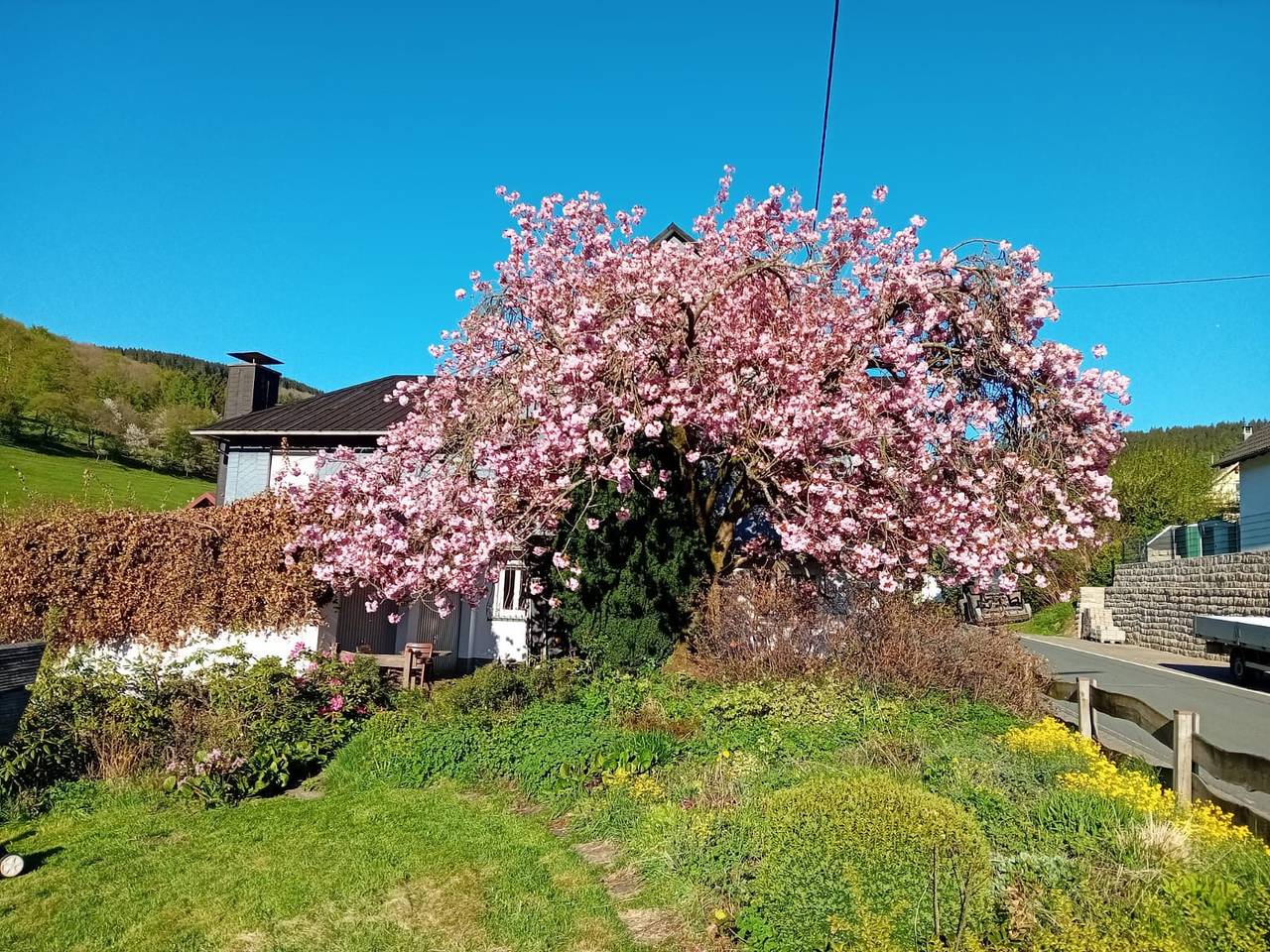 Ferienwohnung Heidfellersch - Ferienwohnung mit Blick über die Landschaft in Hilchenbach, Kreis Siegen-Wittgenstein