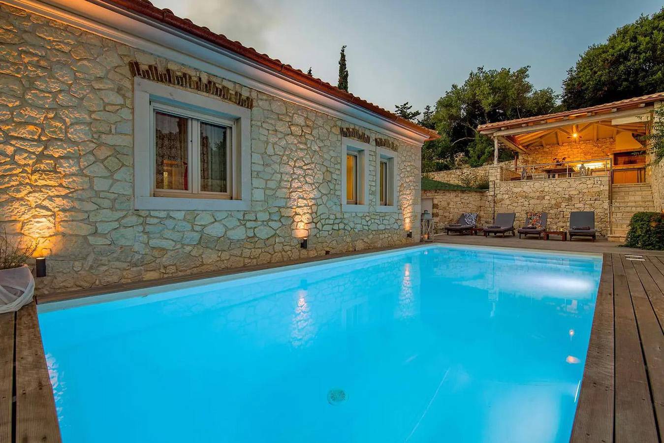 Ferienhaus für 6 Personen mit Terrasse in Vlachopoulatika, Paxos