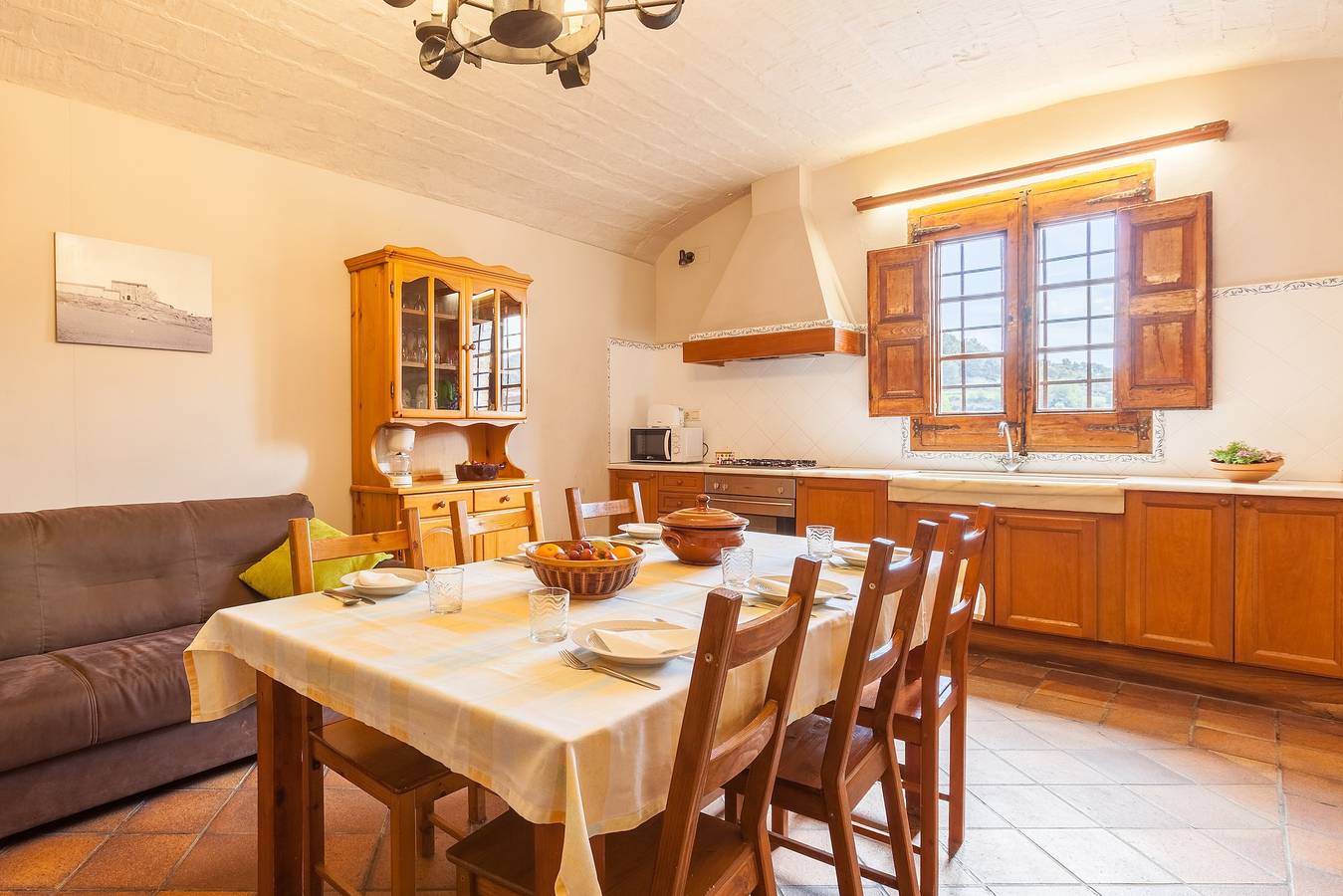 Ferienhaus "El Mas" mit Bergblick, Gemeinschaftspool und Wlan in Sant Martí de Tous, Barcelona Binnenland