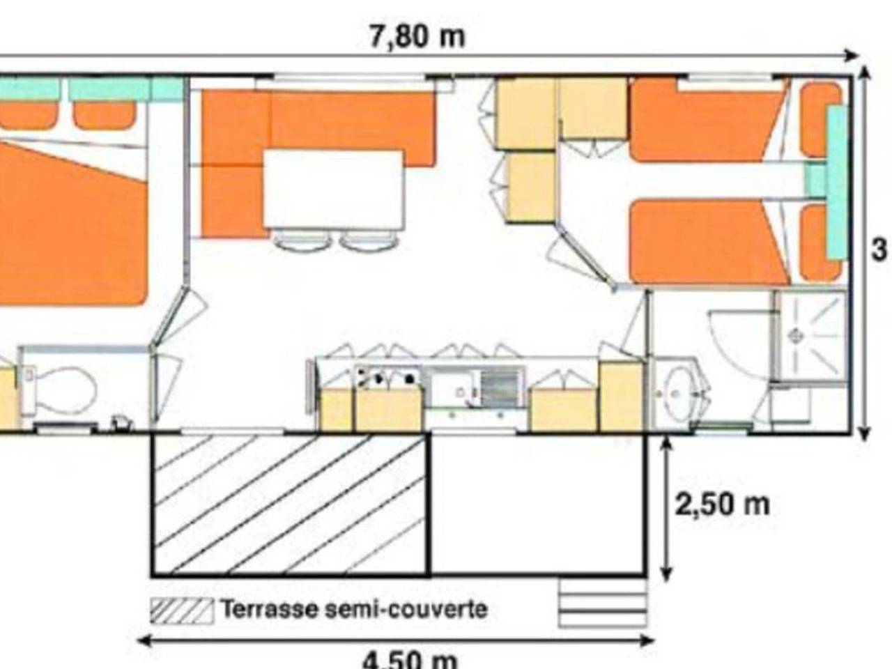Mobil-home con terraza en Cavaillon para 6 personas in Cavaillon, Parque natural regional del Luberon