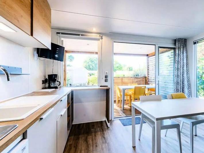 Camping Domaine Les Oréades - Mobilhome 4 personas - Casa rural en Pyla, 3 habitaciones, capacidad para 4 personas, con aire acondicionado y Tv in Sanguinet, Côte d’Argent