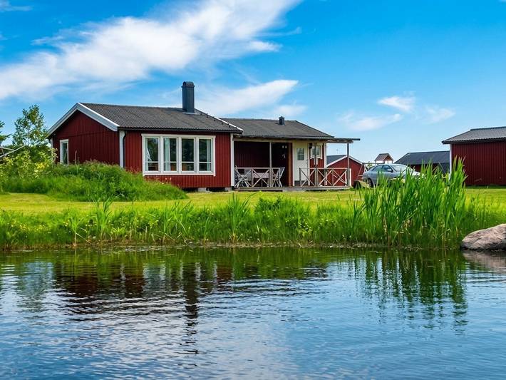 Ferienhaus für 6 Personen, mit Terrasse und Sauna sowie Seeblick - 1