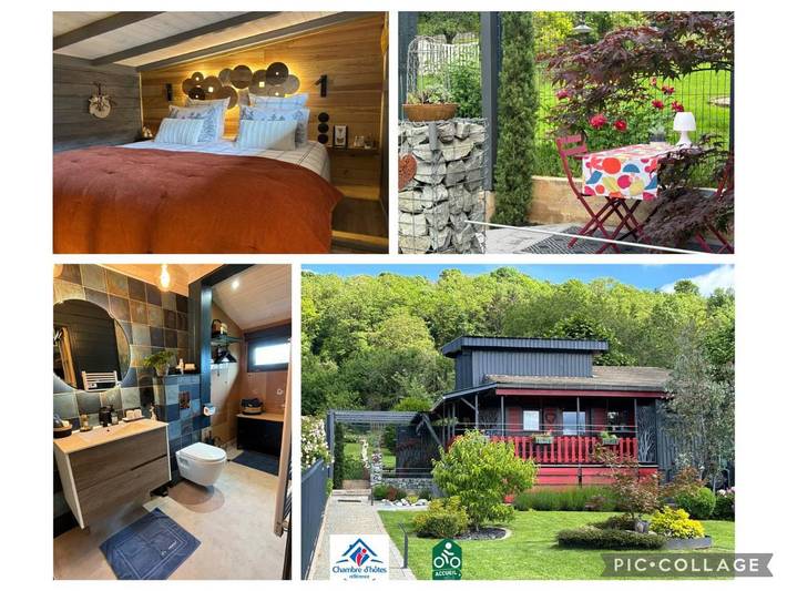 Maison d’hôte pour 3 personnes, avec vue et jardin