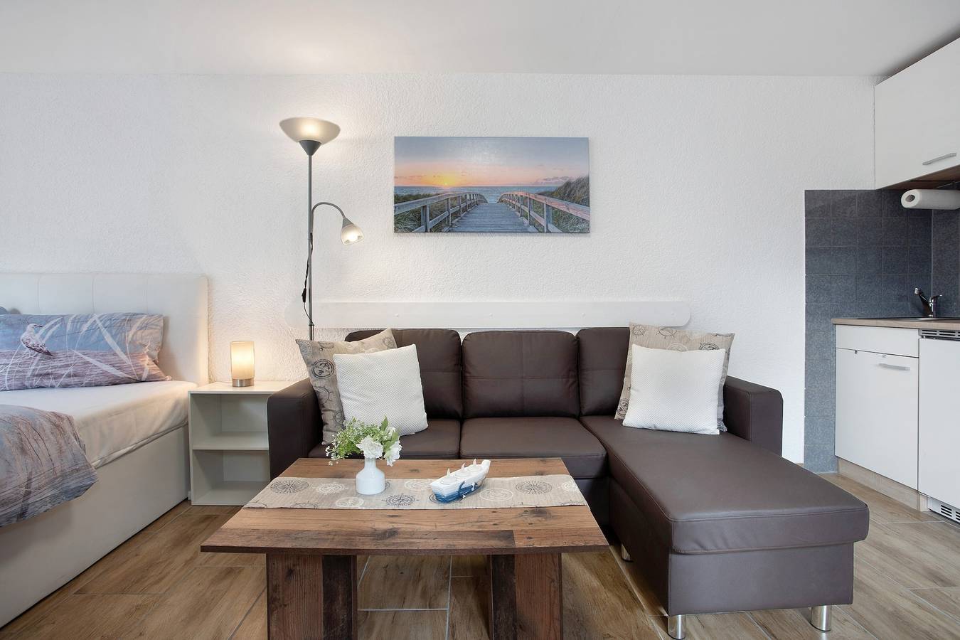 Gehele studio, Studio Appartement 'De Lütt Stuf - Urlaub Mit Hund' met privéterras en Wi-Fi in Born a. Darß, Born auf dem Darß