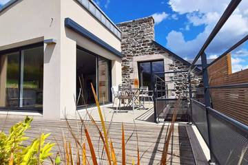 Gîte pour 6 personnes, avec terrasse dans Plage du Port Morvan