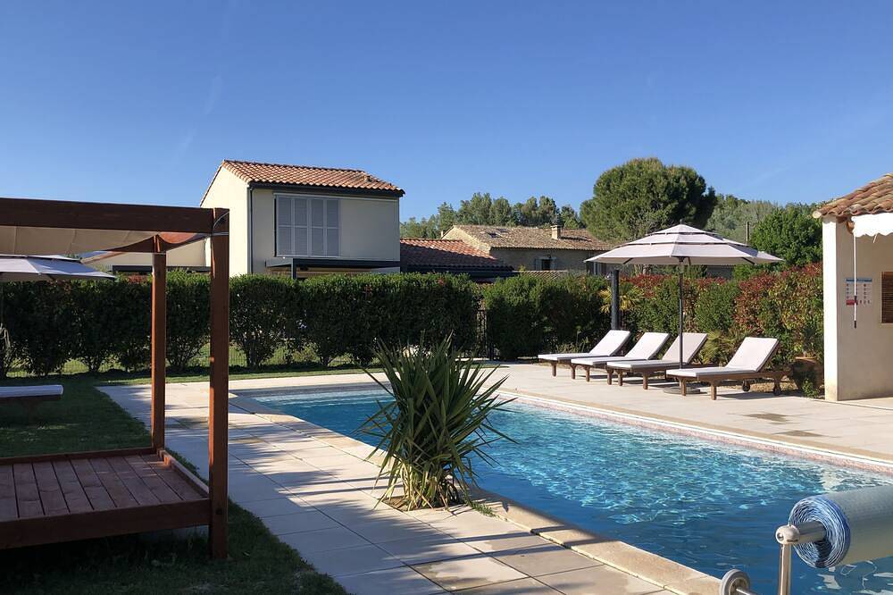 Möblierter Tourist 4 * für 2-3 Personen, Pool und Blick auf den Luberon in Oppède, Regionaler Naturpark Luberon