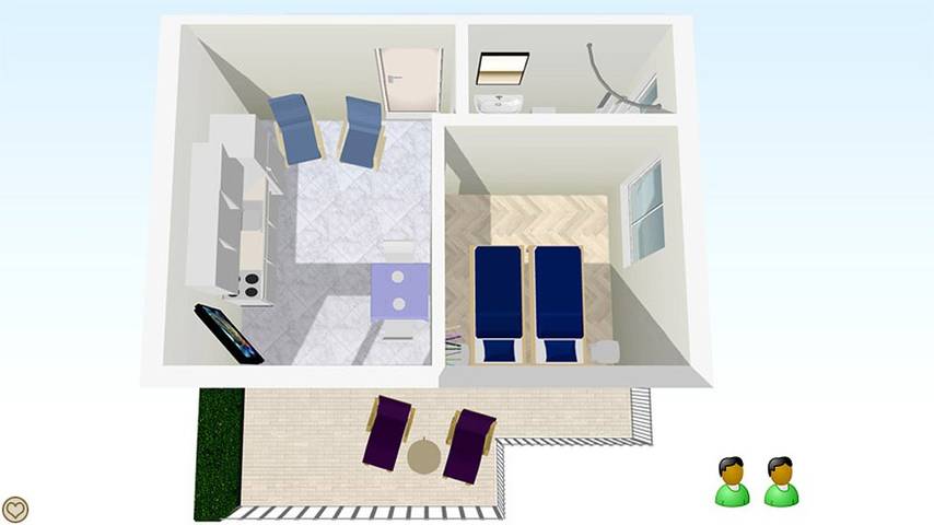 Ferienwohnung für 2 Personen, mit Terrasse in Trogir - 4