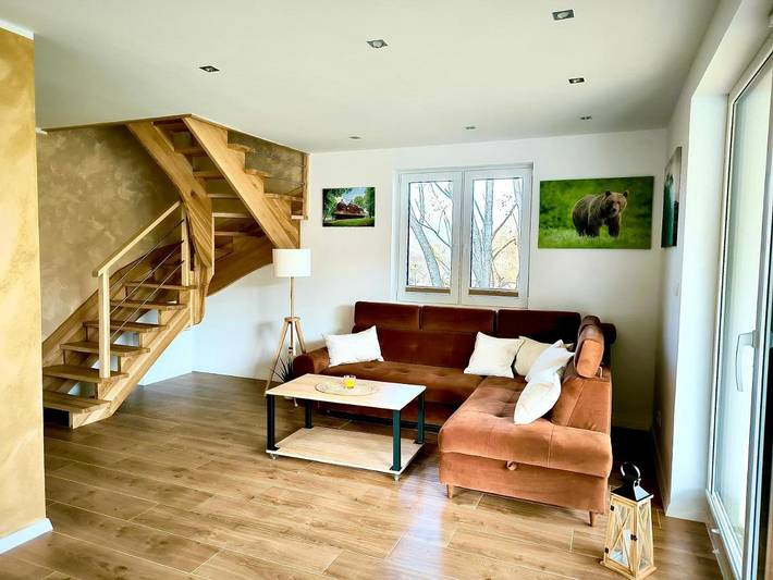 Dom dla 8 osób, z Balkon i Taras oraz Ogród i Sauna w Bieszczady